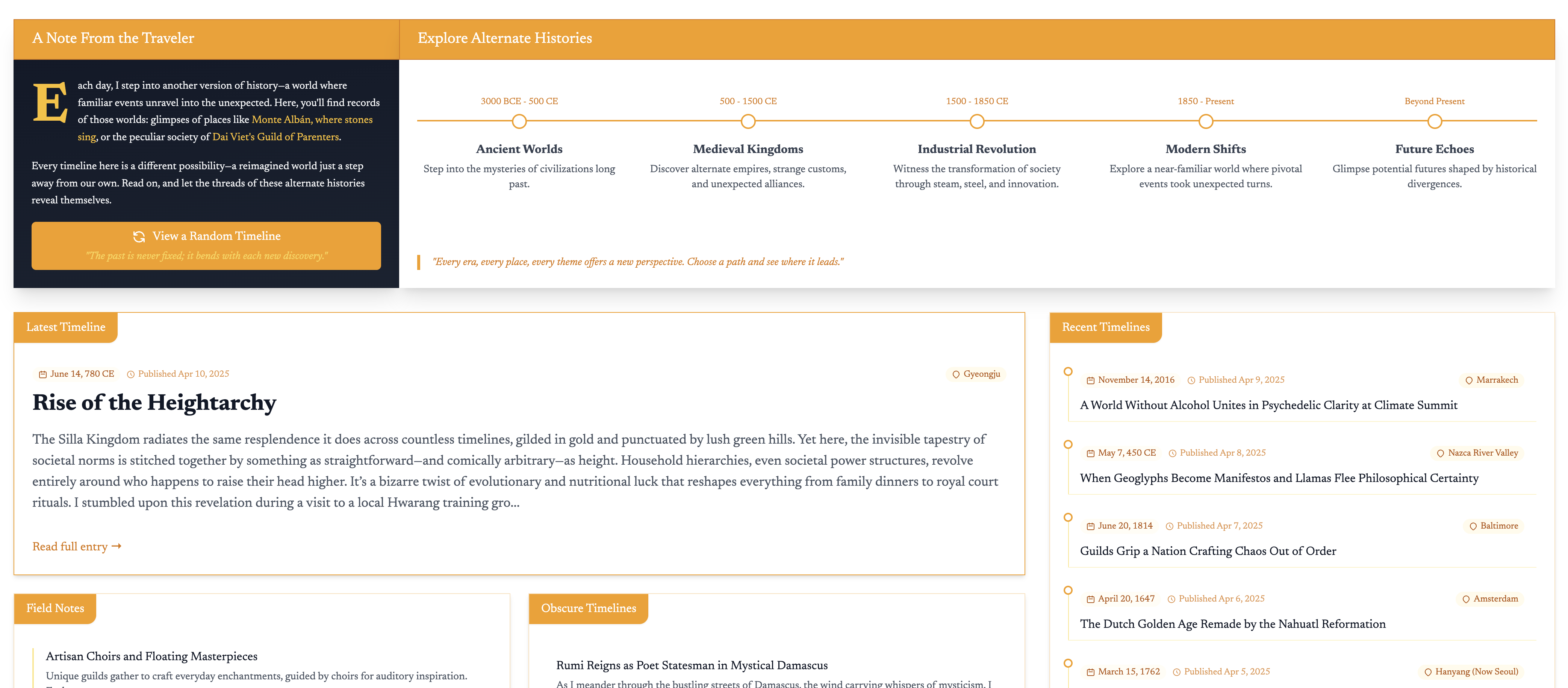 Twisted Timeline screenshot